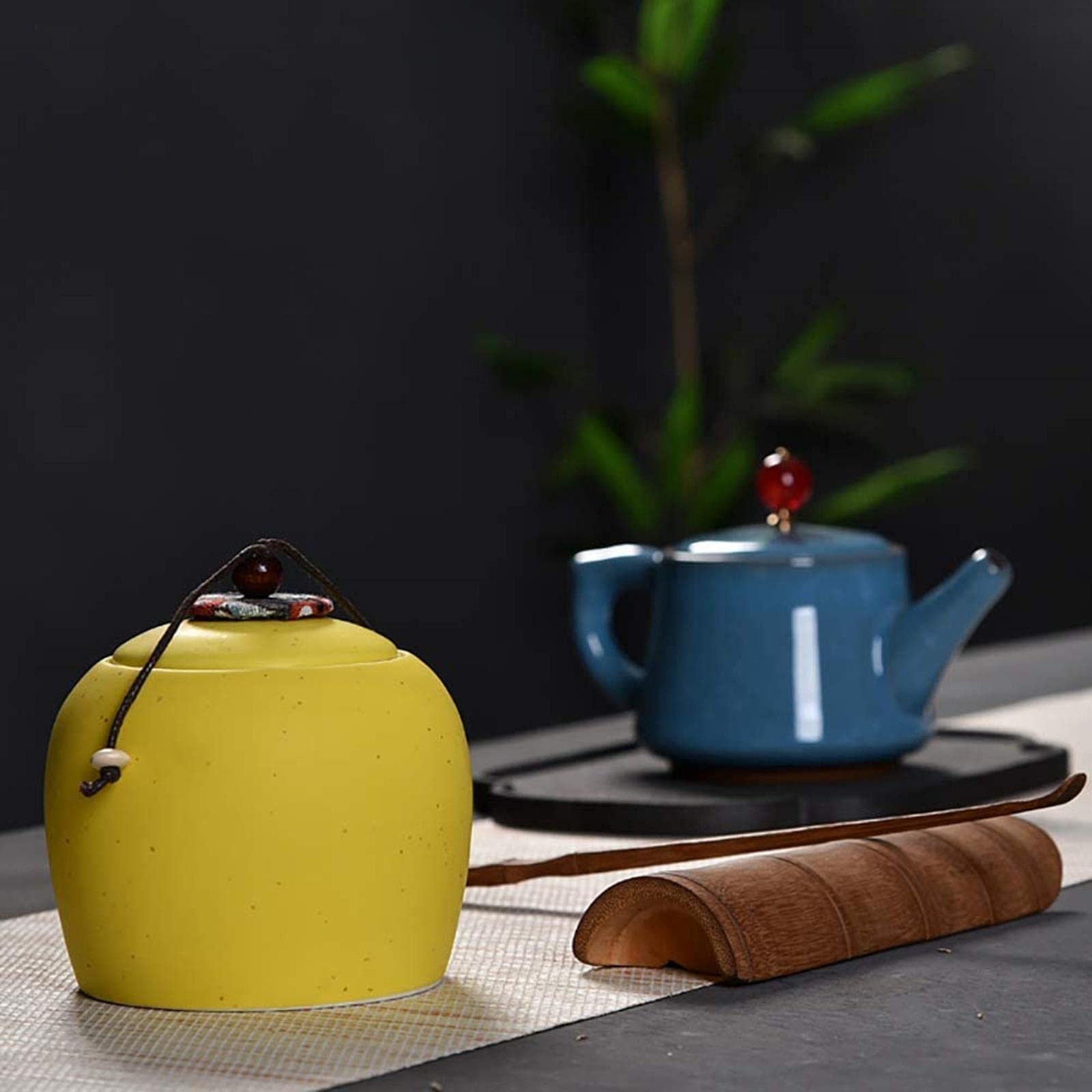 Amazon｜ティーコーヒーシュガーセットセラミック、ふた付きキッチン